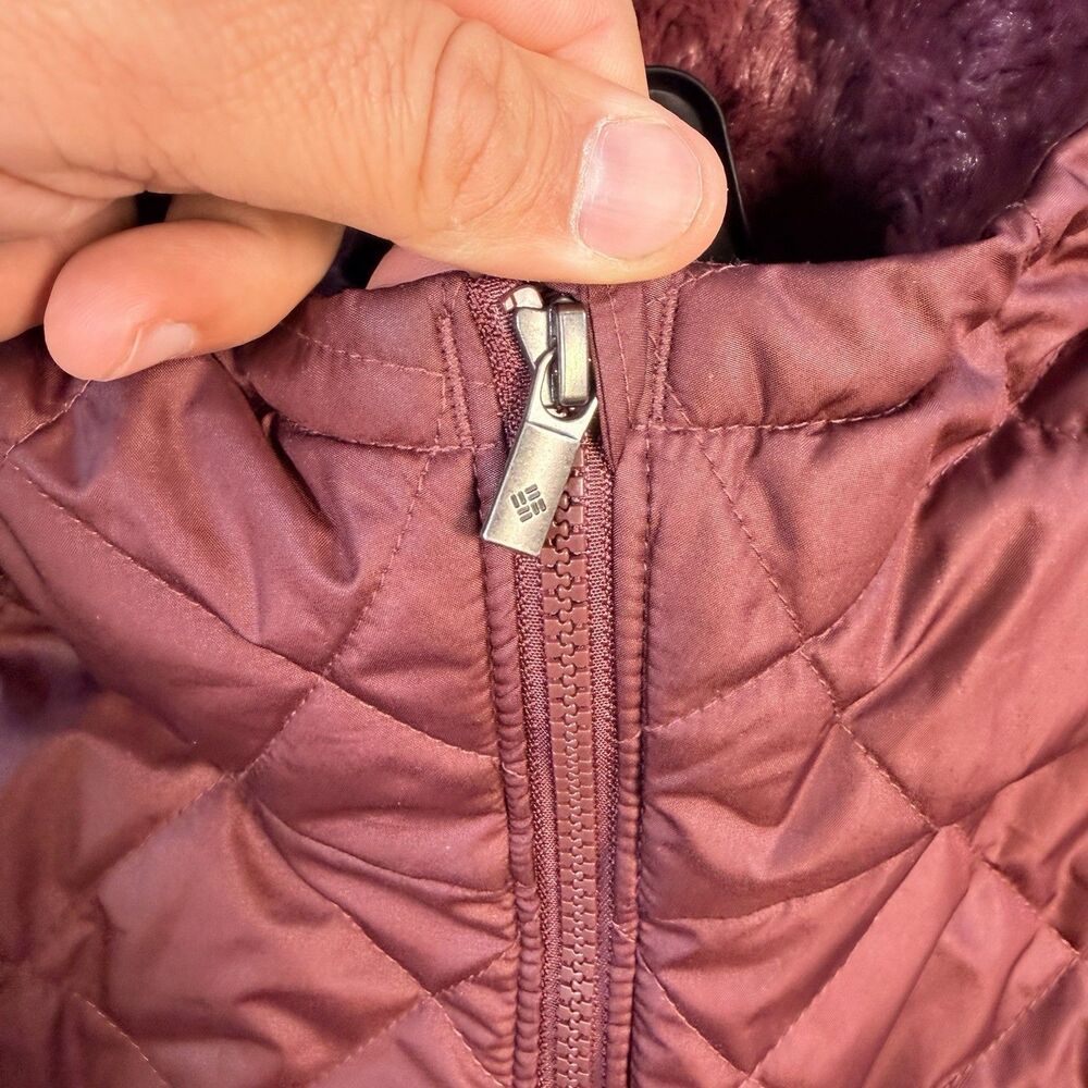 Columbia Women’s Copper Crest II Hooded Jacket X-Large Purple/Maroon - Picture 11 of 14